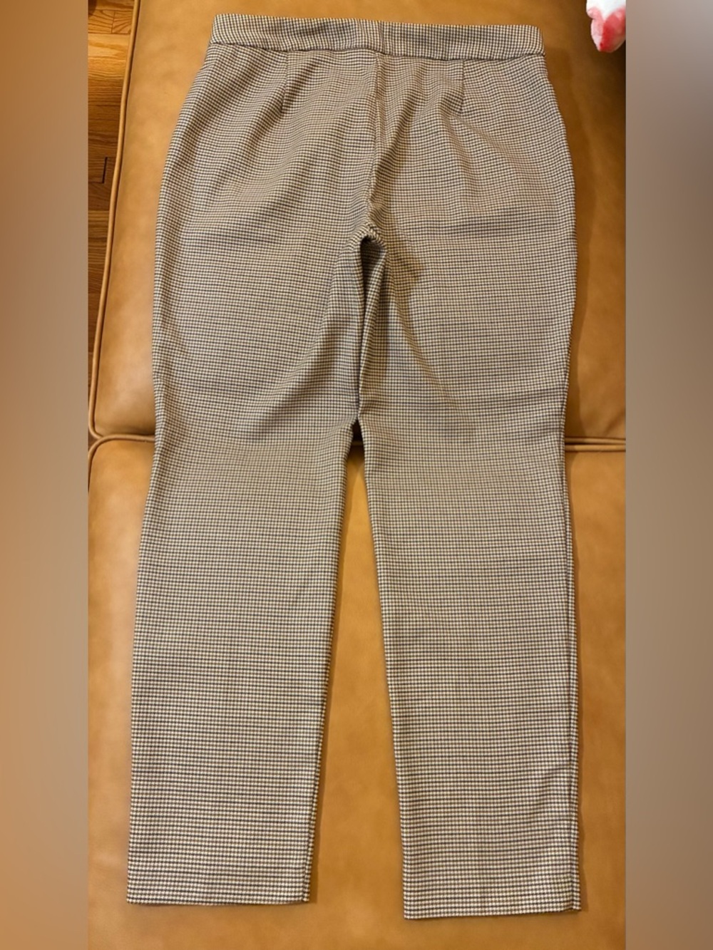 Zara Black, Browns & Tan Cream Houndstooth Slim Pants - Picture 5 of 11